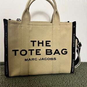 Marc Jacobs Tan Tote Bag with Black Accents